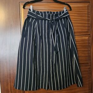 Ann Taylor Striped A-line Knee Length Skirt